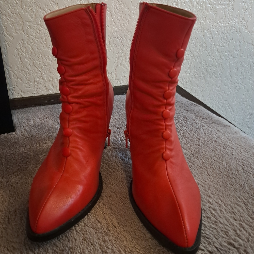 Fluevog Red Jyoti Boots